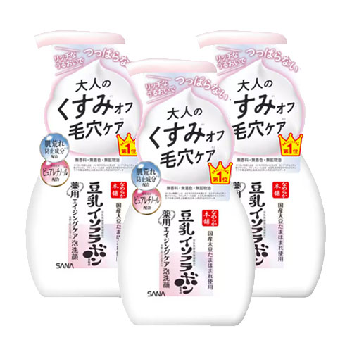 사나 나메라카혼포 WR 거품 세안 화이트 본품 200mL 3개세트