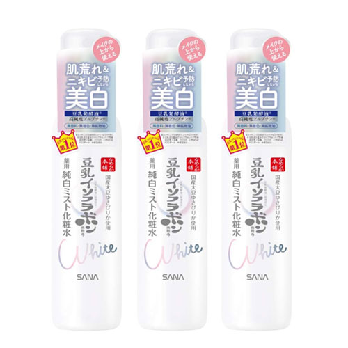 사나 나메라카혼포 두유이소플라본 화이트닝 미스트스킨 120mL 3개세트
