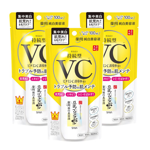 사나 나메라카혼포 두유 퓨어 화이트 세럼 100mL 3개세트
