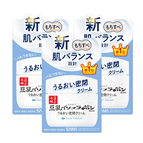 사나 나메라카혼포 두유이소플라본 크림 ND 50g 보습크림 3개세트