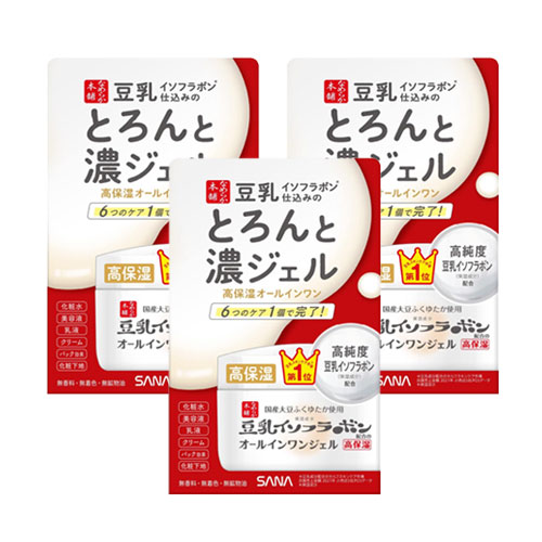 사나 나메라카혼포 두유 이소플라본 올인원 젤 엔리치 NC 100g 3개세트