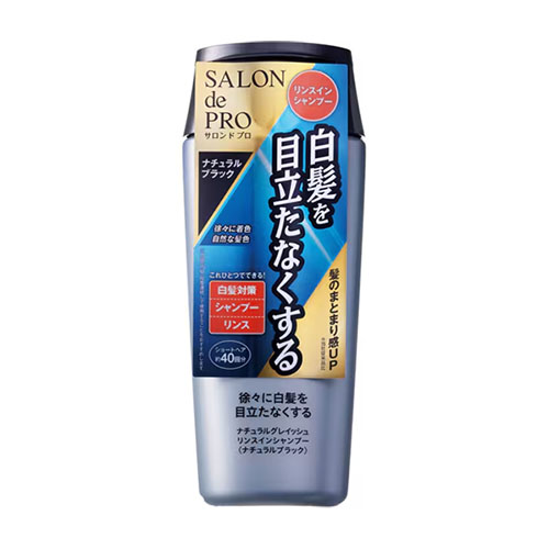 살롱드프로 내추럴 그레이시 린스 인 샴푸 내추럴 블랙 250ml 남성용 새치 컬러 샴푸