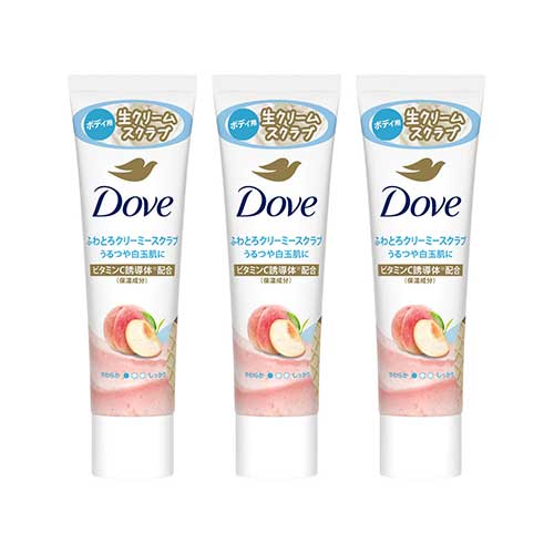 도브 DOVE 폭신하고 부드러운 크리미 스크럽 피치 화이트티 튜브 50gx3개세트