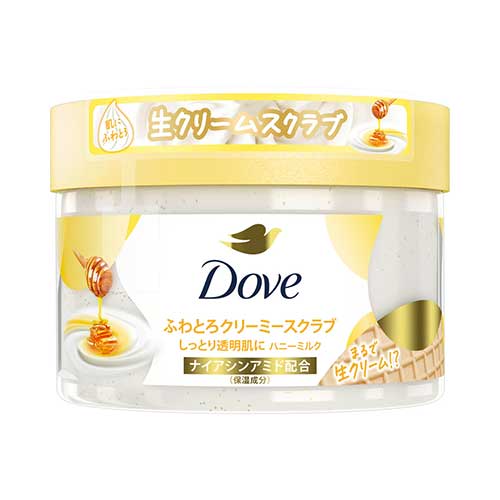 도브 DOVE 폭신하고 부드러운 크리미 바디 스크럽 허니 밀크 298g