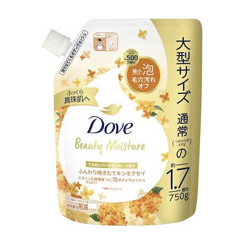 도브 DOVE 뷰티 모이스처 거품 바디 워시 금목서향 대용량 리필 750g