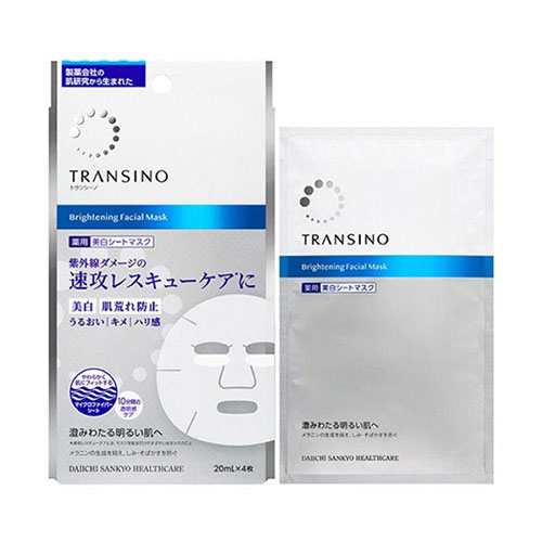 트란시노 TRANSINO기능성 케어 브라이트닝 페이셜 마스크 20mL x 4매