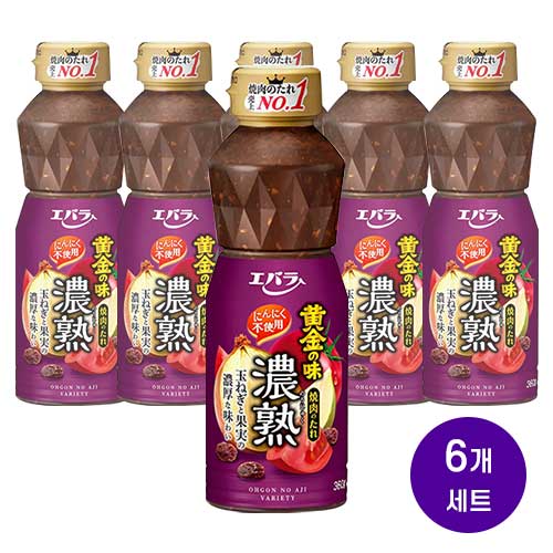 에바라 황금의 맛 농후 숙성 소스 360g 6개