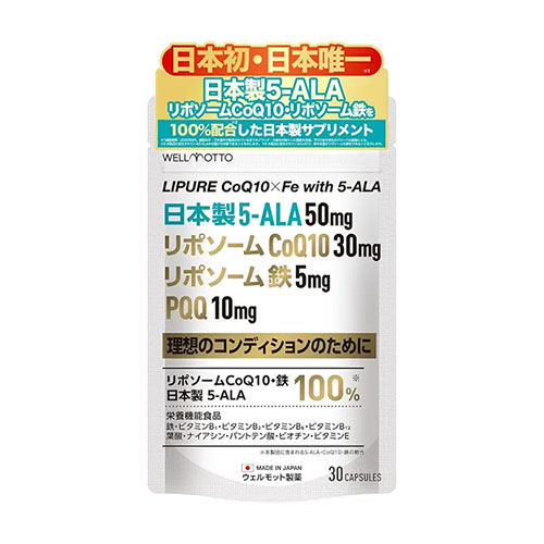 LIPURE CoQ10 Fe with 5-ALA 5-아미노레불린산 50mg 리포솜 코엔자임Q10 철분 PQQ 30정