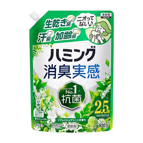 카오 허밍 소취실감 리프레시 그린향 섬유유연제 대용량 리필 930g