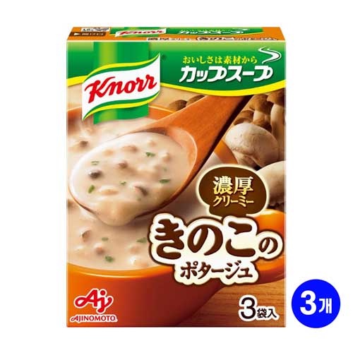 아지노모토 크노르 컵스프 진한 크리미 버섯 포타주42.6g 3개입 X 3개