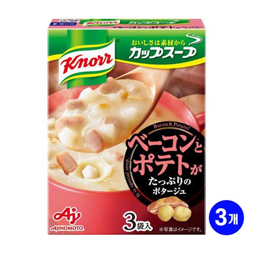 아지노모토 크노르 컵스프 베이컨과 감자가 듬뿍 들어간 포타주49.2g 3개입 X 3개