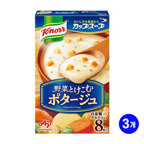 아지노모토 크노르 컵스프 야채가 녹아든 포타주132g 8개입 X 3개