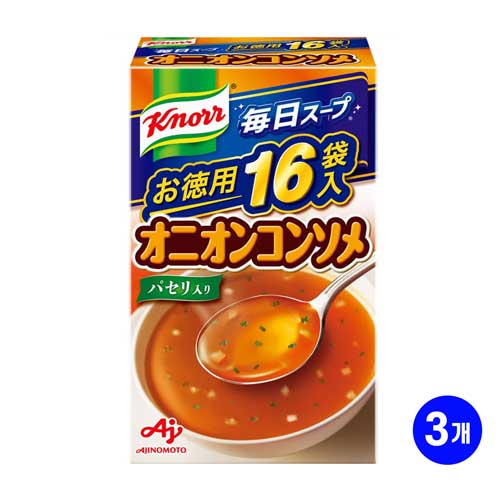 아지노모토 크노르 매일스프 어니언 콘소메 16개입 164.8g X 3개