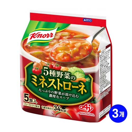 아지노모토 크노르 5종 야채 미네스트로네45.5g 5개입 X 3개
