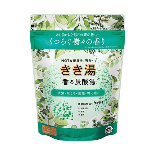 키키유 향기 탄산탕 나무향 포레스트 그린 입욕제 360g