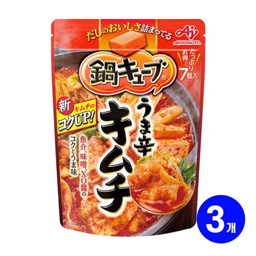 아지노모토 나베큐브 매콤 김치맛 59g 3개