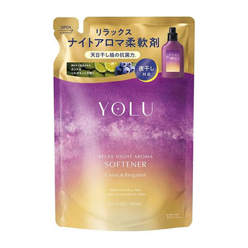 YOLU 요루 릴랙스 나이트 아로마 섬유유연제 카시스 앤 베르가못 향 400ml