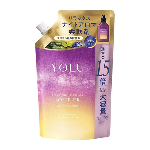 YOLU 요루 릴랙스 나이트 아로마 섬유유연제 카시스 앤 베르가못 향 600ml