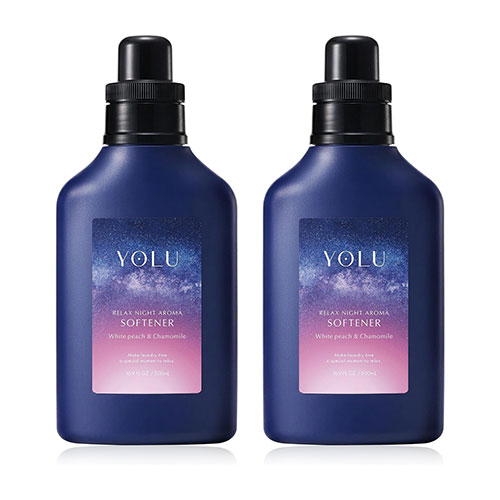YOLU 요루 릴랙스 나이트 아로마 섬유유연제 화이트 피치 앤 캐모마일 향 500mlx2개세트
