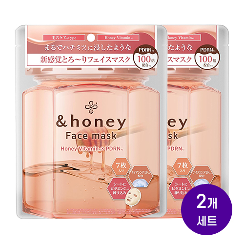 &honey 앤드허니 비타 모이스트 페이스 마스크 PD 7매입 130mlx2개세트