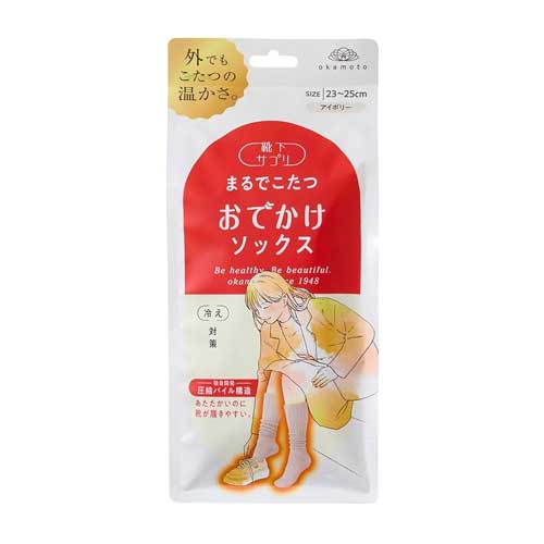 양말 서플리 여성 마루데 코타츠 보온양말 아이보리 230-250mm 외출용