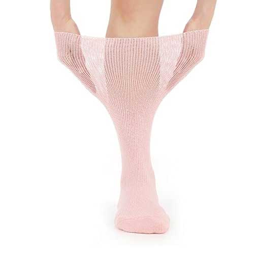 아시라쿠다 무압박 편안한 양말 일본제조 핑크