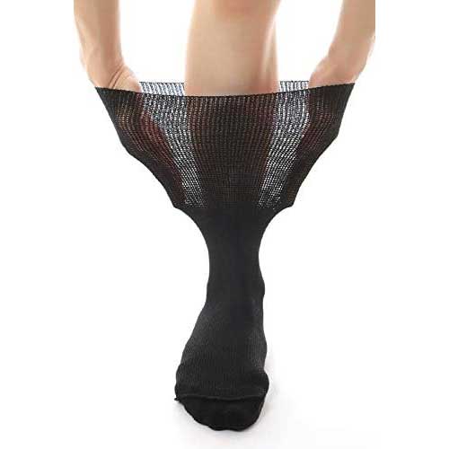 아시라쿠다 무압박 편안한 양말 일본제조 블랙