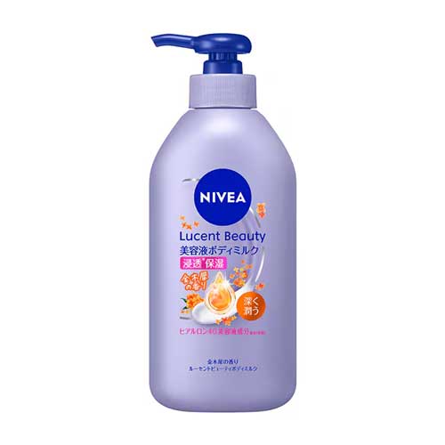 니베아 루센트 뷰티 딥 모이스처 침투 보습 세럼 바디밀크 금목서향 350g