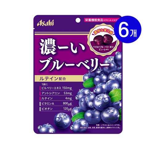 아사히그룹식품 진한 블루베리 캔디 84g×6개