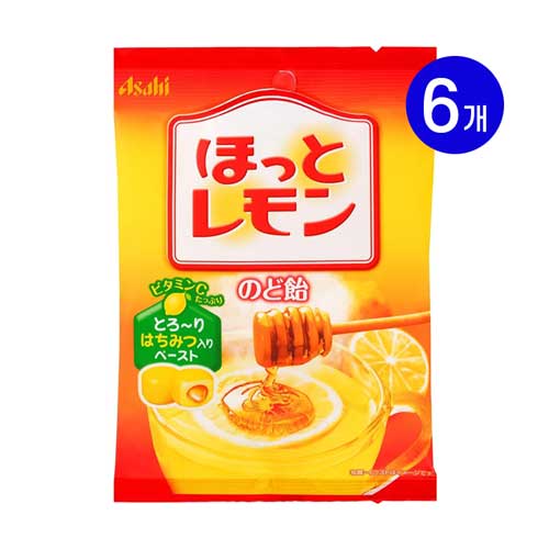 아사히그룹식품 따뜻한 레몬 목캔디 72g×6개