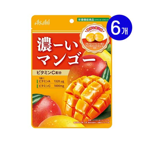 아사히 진한  망고 캔디 80g×6개
