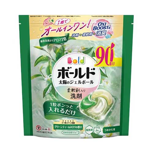 P&G 보르도 젤볼 4D 그린티 앤 네롤리 향 세탁세제 리필 테라점보 90개입