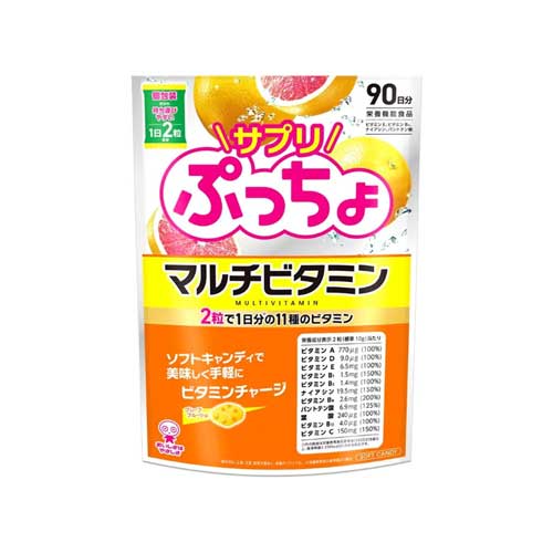 UHA 미각당 서플리 푸쵸 멀티비타민 자몽맛 969g (90일분) 개별포장 대용량