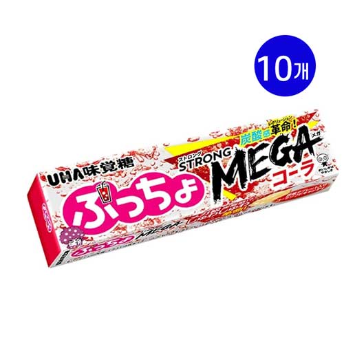 UHA 미각당 푸쵸 스틱 메가 콜라맛 10알 × 10개