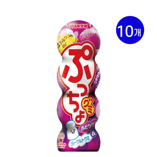 UHA 미각당 푸쵸 구미 포도맛 40g × 10개
