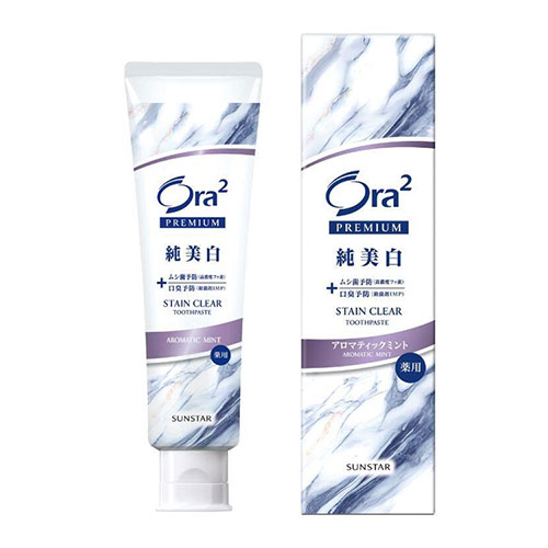 선스타 오라투 치약 프리미엄 스테인 클리어 (아로마틱 민트) 100g  SUNSTAR Ora2 premium