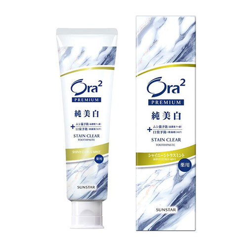 선스타 오라투 치약 프리미엄 스테인 클리어 (샤이니 시트러스 민트) 100g  SUNSTAR Ora2 premium