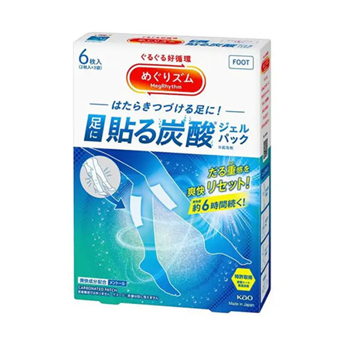 메구리즘 붙이는 탄산 젤팩 풋케어용 6매입 발 전용 시트
