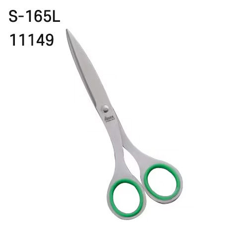 알렉스 ALLEX 왼손잡이용 사무용 가위 중형 S-165L 165mm 스테인리스 가위 11149