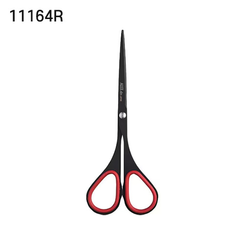 알렉스 ALLEX 슬림 140 불소 코팅 가위 레드 140mm 휴대용 사무용 가위 11164R