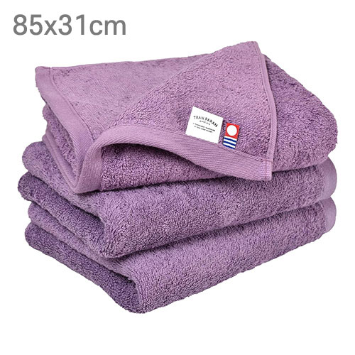 일본 이마바리 타월 럭스(Luxe) 호텔식 도톰한 페이스 타월 퍼플 순면 100% 3장 세트 B00INM14QQ