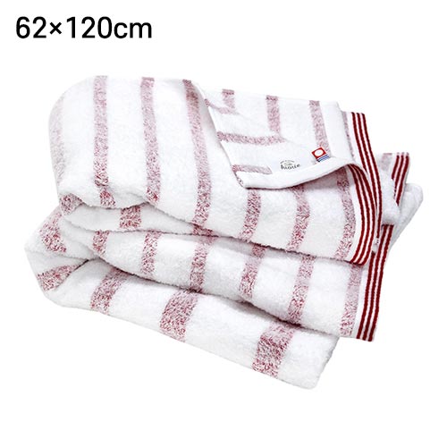 이마바리 히오리에 미스트 순면 경량 바스타월 2장 세트 레드 62x120cm B01N33OHPZ