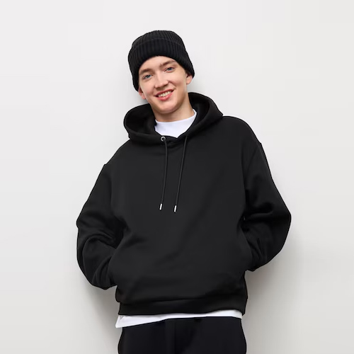 GU 지유 스무스 스웨트 후드티 09 BLACK