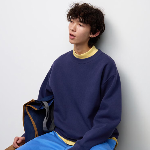 GU 지유 헤비웨이트 스웨트 맨투맨 68 BLUE
