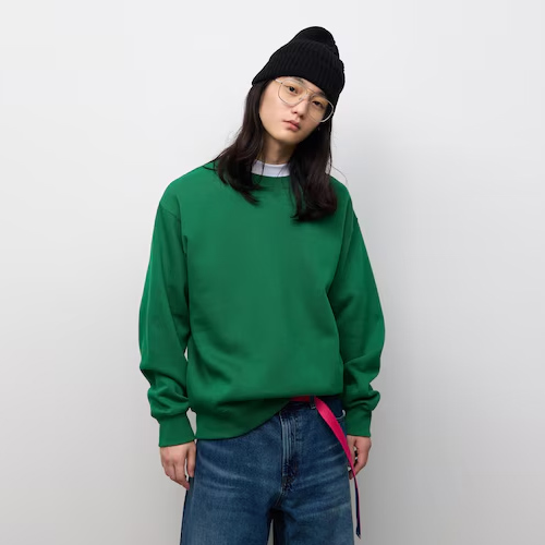 GU 지유 헤비웨이트 스웨트 맨투맨 55 GREEN